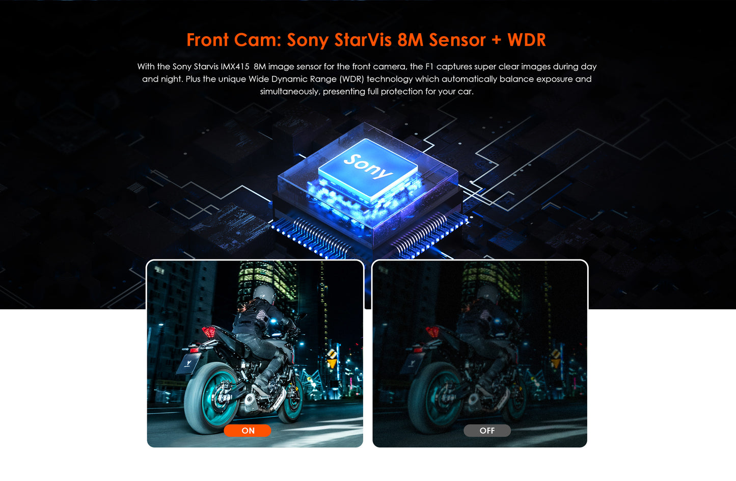 Vantrue Falcon F1 4K + Full HD wifi GPS