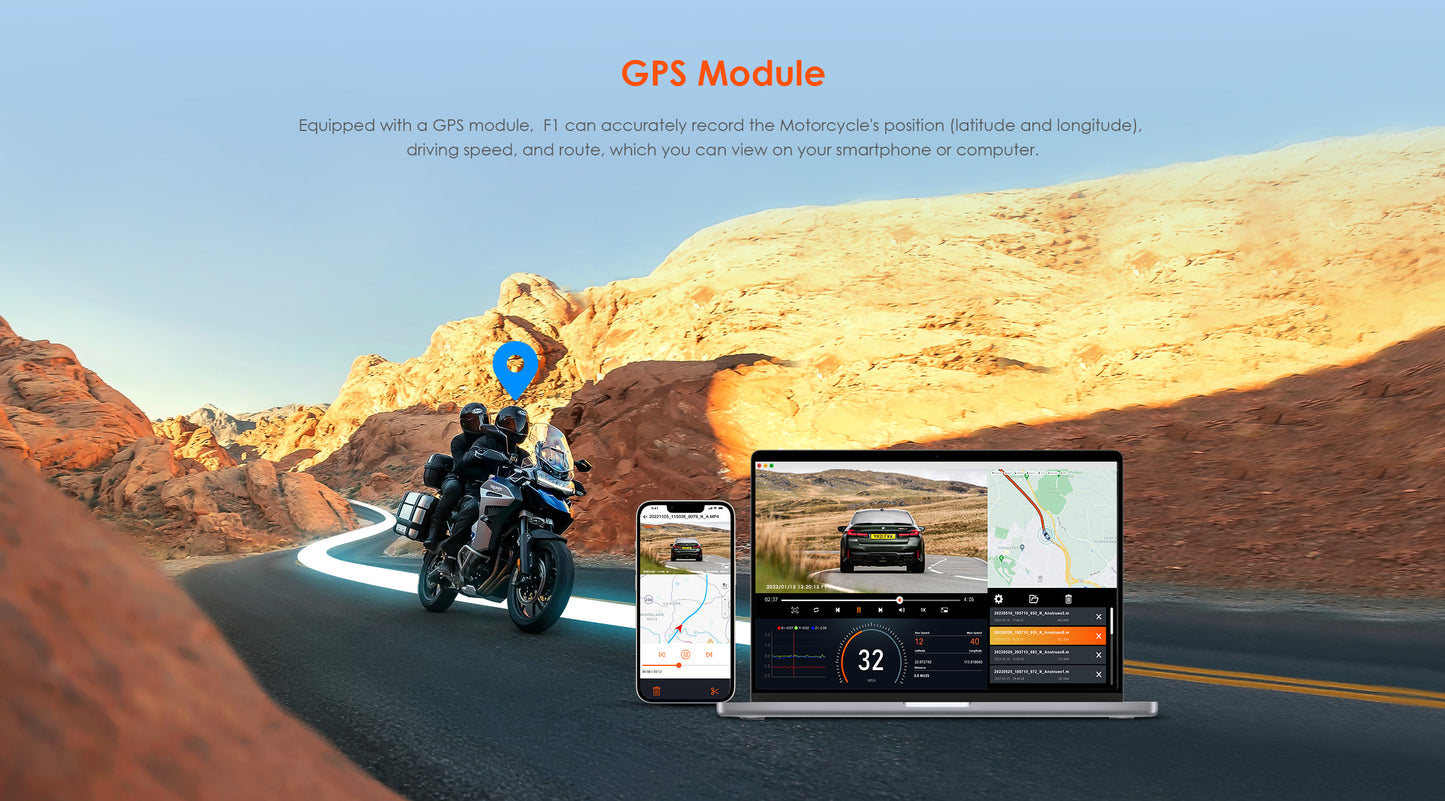 Vantrue Falcon F1 4K + Full HD wifi GPS