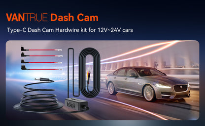 Kit de Câblage ACC Vantrue de 3,5 mètres pour Dashcam N5 / N4 / E3/E2/E1 / N2S / N2 Pro /X4S
