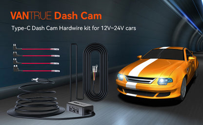 Kit de Câblage ACC Vantrue de 3,5 mètres pour Dashcam N5 / N4 / E3/E2/E1 / N2S / N2 Pro /X4S