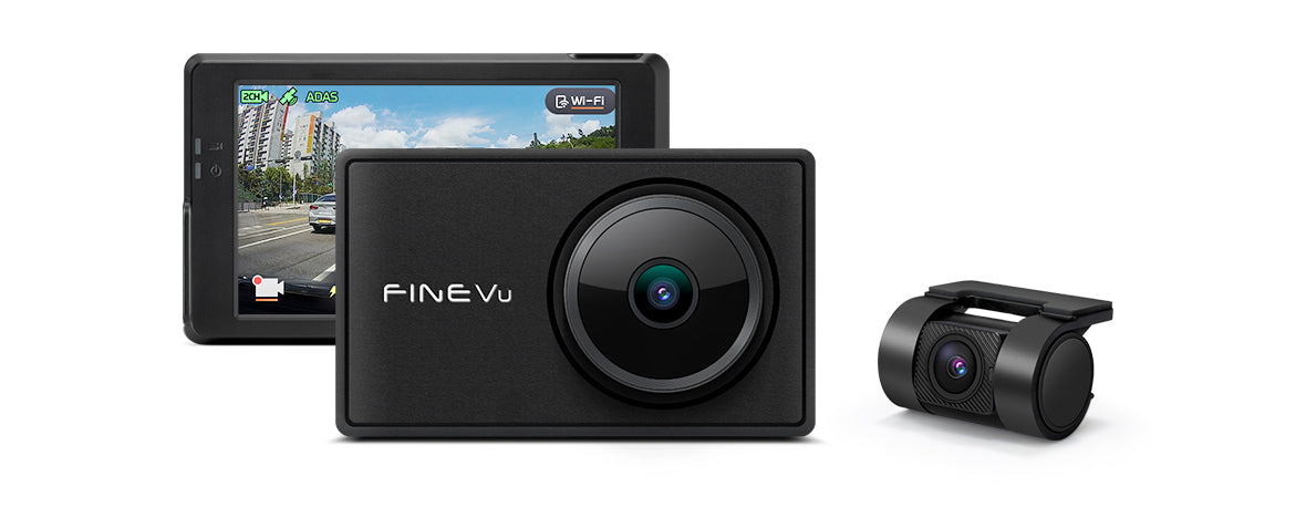 Dashcam Finevu GX7000 LCD QHD 2K avant et Full HD arrière