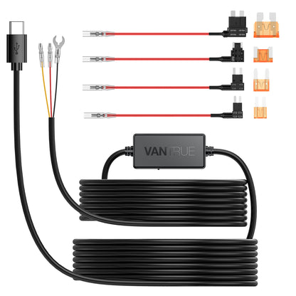 Kit de Câblage ACC Vantrue de 3,5 mètres pour Dashcam N5 / N4 / E3/E2/E1 / N2S / N2 Pro /X4S