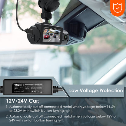 Kit de Câblage ACC Vantrue de 3,5 mètres pour Dashcam N5 / N4 / E3/E2/E1 / N2S / N2 Pro /X4S