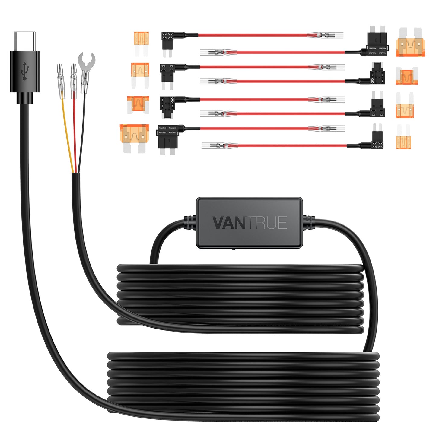 Kit de Câblage ACC Vantrue de 3,5 mètres pour Dashcam N5 / N4 / E3/E2/E1 / N2S / N2 Pro /X4S