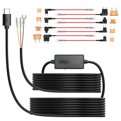 Kit de Câblage ACC Vantrue de 3,5 mètres pour Dashcam N5 / N4 / E3/E2/E1 / N2S / N2 Pro /X4S